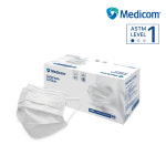 메디컴 소프스킨 ASTM L1 이어루프 마스크 세이프 마스크 1Box(50매) (화이트) : 메디컴스토어