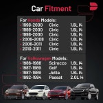 BDFHYK 4 이리듐 스파크 플러그 세트 시빅 호환, 폭스바겐 파사트 골프 제타 시로코 1 6L 8L 2 0L 엔진 교체용 BKR7EIX 2551 SP1011... 