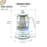 독일 엘프슈타펠 통유리 분유포트 전기티포트 전기주전자 BNB-G8300, BNB-G8001 : ioneshop