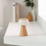 플라이토 모카우드 인테리어 LED 무드등 간접조명 C타입 충전식 미니 테이블 탁상 침실등 : 지성아이엔씨