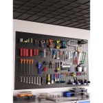 벽 공구 정리대 거치대 선반 타공벽 진열대 만능걸이판 : 블루-