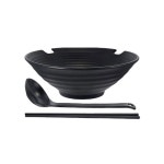 도자기 그릇 식기세트 커피잔 찻잔 머그컵 명품 전통 다기 멜라민 서리로 덥은 검은 색 노치 그릇 (숟가락과 젓가락 포함) 상업용 모조 도자기... 