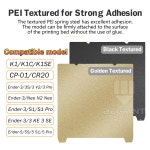 크리에이티 K1 PEI 빌드 플레이트 235mmx235mm 엔더 3 5 프로 마그네틱 시트 : 트러스샵98