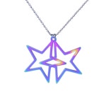 여성 패션 주얼리 선물 DATOA 심플 써지컬스틸 스타 목걸이 ful : 루미아핏