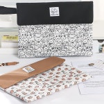 호환 1개 카피바라 A4 파일 가방 접이식  천 만화 강아지 보관 문서 정리함 포켓 봉투 캐리어 F7860 : 실바람이