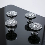 호환 가구 침실 빈티지 골드 솔리드 브래스 글로브 옷장 문 손잡이 신발 캐비닛 서랍 꽃 단일 구멍 실버 미니 소형 소형 : 실바람이