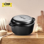 롯지 무쇠 더블 더치오븐 롯지팬 7L 주물냄비 5쿼터 블랙 L8DD3 : 라온스퀘어2