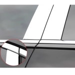 닛산 Qashqai J10 2008-2013 크롬 도금 창문 사이드 트림 커버 데칼 스티커에 맞는 6PCS 은빛 기둥 포스트 : 드림바자