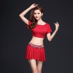 2025 신상 벨리댄스 연습복 여름 세트 모달 여성 플러스 사이즈 숏 스커트 댄스 공연 운동복 : 칠룡산업