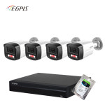 이지피스 500만화소 IP 실외카메라4개 4채널 POE 녹화기 CCTV 세트ENO-505R : 대명정보통신