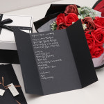 리드홈 블랙에디션 예쁜 가죽끈 메세지카드 편지지 4종 젤펜 세트 : 리드홈