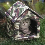 길고양이 집 고양이 숨숨집 방수 보온 길냥이 급식소 야외 실외 강아지 겨울 하우스 소형 : 퍼플펫