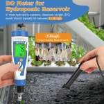 연못용 EZTOCH 휴대용 용존 산소 측정기, 어항용 디지털 용존 산소 검사 키트, 코이 연못 수족관용 3.6피트 프로브장착 도미터 산소 분석기... 