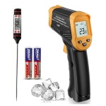 적외선 온도계, 디지털 레이저 온도계 -37 F~932 F(-32 C~400 C) IR 온도 건(사람에게 적합하지 않음) 요리, 튀김, 주방, 바비큐, 고기, 설탕... 