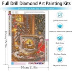 크리스마스 커피 5D 다이아몬드 페인팅 키트, 머그 아트 초보자를 위한 DIY 풀 라운드 드릴 점, 보석 홈 월 장식 12 x 16인치 G8666 : 리브앤픽샵