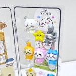 미미그라운드 미니 피규어장식장 가챠 굿즈 케이스 보관함 전시장 투명 진열장 키링 인형 : mimiground