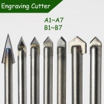 조각 커터 돌 대리석 화강암 라우터 비트 Cnc 초경 선반 칼 타일 드릴링 밀링 머신 도구 : 원사상사