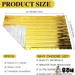 5-30Pc 야외 비상 금은 생존 담요 방수 응급 처치 구조 커튼 호일 열 군사 담요130X210Cm : 우주네점빵