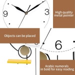 토후요 대형 벽시계 올빼미 장식용 시계, 거실 현대 배터리 작동 비클릭 무소음 금속 벽 미술, 선반 침실 스터디 오피스 포함 13... 