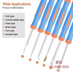 NEWACALOX 6Pcs 디 솔더링 보조 도구 키트 납땜 PCB 청소 수리 전자 열 : 이슬마켓2