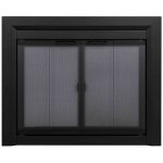 플레전트 하스 클레어몬트 벽난로 유리문, 중형 (CM-3011), 블랙 : darius011