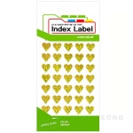 하트스티커 홀로그램 14x13 골드 7매 노트북스티커 : 원스톱상점