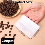 GEEHUA 200개 일회용 티백 작은 필터백 사켓백 스파이스백 스파이스백 메쉬 브루잉 파우치 루즈 커피 스파이스 8인치 : 데일리코드 컴퍼니