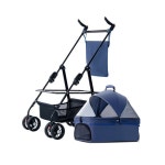 강아지유모차 개모차 애견 반려견 펫모차 폴딩 시트분리형 블랙 분리 불가 펫카 : 둘리홈