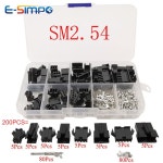 10set/200pcs JST SM 단자 2/3/4/5Pin 커넥터 54mm 압착 헤더 남성 여성 2P 2R 플러그 2 피치 하우징 2Pin 10Set : 직구는픽잇