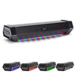 향상 - 40W 피크 전력, 3가지 LED 컬러 모드, PC, 노트북, 게이밍 모니터 또는 전화 AUX를 위한 듀얼 입력 기능을 갖춘 언더 PC 액세 : 고운마루