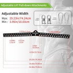 풀다운 바 경화 분말 코팅 마감, 360 회전 스테인리스 스틸 어댑터, 풀리 시스템 체육관 및 케이블 기계용 중립 와이드 스프레더 DKB-1 : 쓰이임