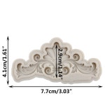 초콜릿 몰드 실리콘 테두리 퐁당 케이크 스크롤 기념일 금형 만들기 컵케익 선물 장식 수제 : 또닷점빵