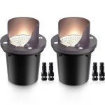 SUNVIE 12W 저전압 조경 조명 차폐 우물 조명은 접지 방수 기능이 있는 12V-24V 실외 조명의 LED와 커넥터가 Pathway Garden 2 팩의... 
