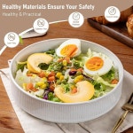 5 석기 파스타 그릇, 주방용 서빙 그릇 6종 세트, 과일용 이중 반응성 유약 파스타, 샐러드, 오트밀, 식사, 전자레인지 금고(6개) : 모어앤모... 