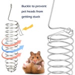 XieHUZA 2PCS 쥐 농축 먹이 찾기 , 햄스터 설치류 새 앵무새를 위한 스테인리스 스틸 야채 꼬치 먹이 도구, 멋진 마우스 케이지 액세서리 퍼즐... 