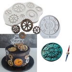 초콜릿 몰드 실리콘 컵케익 케이크 기어 토퍼 수제 만들기 금형 퐁당 테마 선물 기념일 029 : 또닷점빵