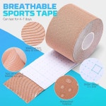 3롤 운동학 테이프 운동 테이프 탄력 방수 스포츠 2인치 X 16피트 절단되지 않은 바디 : 올마켓리테일