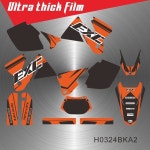 KTM EXC 125 200 250 300 380 400 520 1998 오토바이 그래픽 데칼 스티커 키트 배경 H0324BKA : 바이셀원제로포