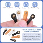 메카닉시티 M2xL19mm 2mm 센터 홀 RC 플라스틱 타이드 로드 엔드 링크 볼 조인트 헤드 키트 조인트와 심 스티어링 링키지 업그레이드... 