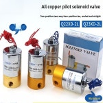 2 위치 3 방향 솔레노이드 밸브 Q22XD-2L Q23XD-2L 구리 본체 AC/DC 24V/220V 범용 전압 CNC 자동화 : 제이에스Trade