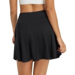 baleaf 여성용 45 7cm 18인치 테니스 치마바지, 무릎 길이, 라이너 반바지, 하이 웨이스트 골프 피클볼, 운동용 포켓 블랙. XS : 라모트