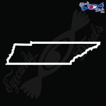 캔디 데칼 테네시 주 개요 6인치 화이트 스티커 2팩 BLACK : globaleasy