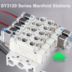 SMC 타입 SY3120 시리즈 매니폴드 스테이션 SY3120-5LZD-M5 솔레노이드 밸브 조합 단일 전자 제어 밸브 : 제이에스Trade