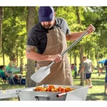 소로 에센셜 - 48인치 스테인리스 스틸 믹싱 교반 패들과 튜브형 손잡이 대형 배치 조리용 주걱 큰 냄비에 담긴 케이준 가재 끓이기 : 에테로닉