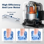 식당 사무실 바 홈을 위한 스쿱 정수 필터 파이프가 있는 카운터 제빙기 상업용 83Lbs/일용 독립형 스테인리스 스틸(83Lbs/24H) 83Lbs/24H... 