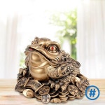 풍수 부 행운의 두꺼비 입상 탁상 조각 장식 집 따뜻함 선물용 세 다리 절묘한 : 베스트마켓08