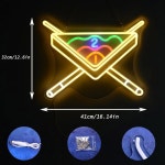 당구공 장식 네온사인, 당구장 선수, 아버지, 십대에게 선물로 체육관 바 클럽 스누커 파티 벽 테이블볼, 스틱 디밍블 LED 포함 Blue White... 