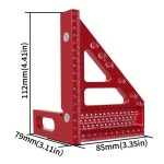 DIY 마이터 삼각형 앵글 목수 눈금자 스크라이빙 합금 정확한 멀티 인치 저울 눈금자 BL : 생활직구상점