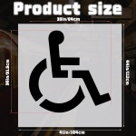 IIDEA 33 x 36 인치 핸디캡 주차장 스텐실, 주차 공간을 위한 재사용 가능한 실리콘 템플릿, 아스팔트, 콘크리트 및 포장 표시를 위한 접이식 및... 