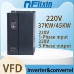 AC 220V 11/15/18.5/22/30/37/45/75KW 모터 속도 컨트롤러 인버터 드라이브용 1상 입력 3상 출력 주파수 변환기 : 변리사몰2
